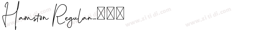 Hamston Regular字体转换